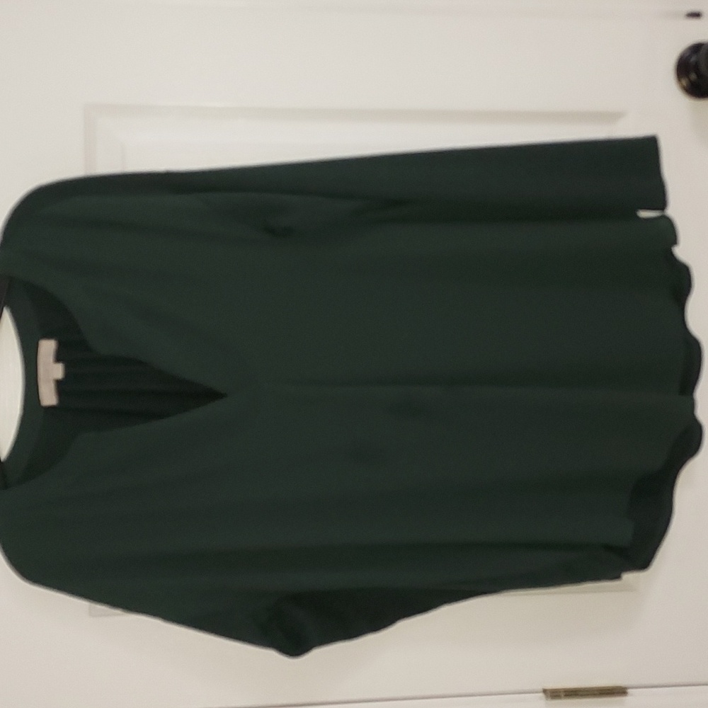 Green Vneck Blouse